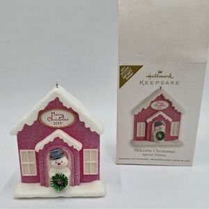 Hallmark Keepsake 2011 Welcome Christmas Special Edition Snowman House Ornament